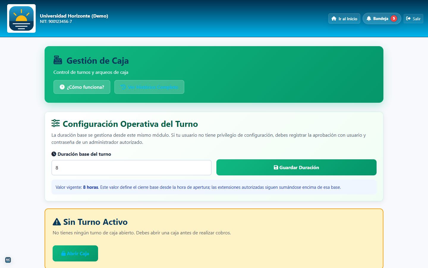 Gestión de caja